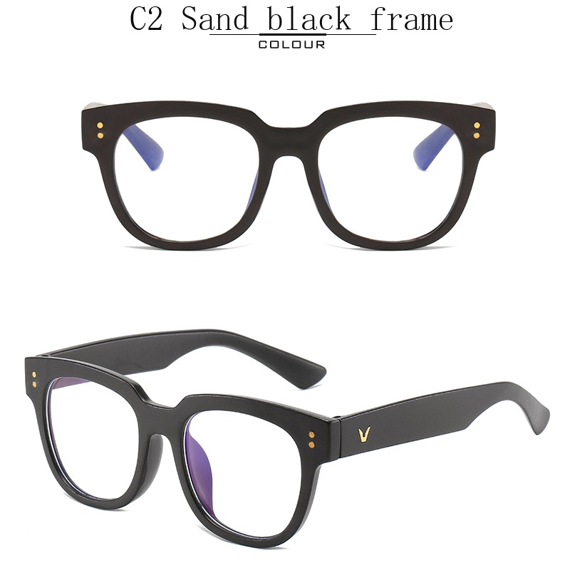 Mắt kính gọng vuông trong suốt chống tia bức xạ thời trang Hàn Quốc cho nam và nữ