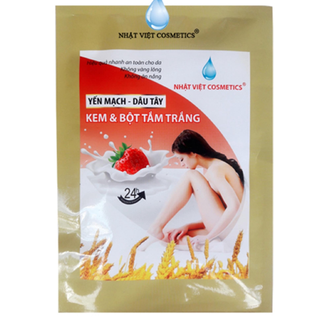 Kem Và Bột Tắm Trắng Siêu Tốc Yến Mạch Dâu Tây (150g)