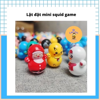 Lật đật mini squid game, lật đật doraemon pikachu dễ thương cho bé
