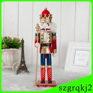 [Szgrqkj] Nhân vật Nutcracker bằng gỗ cổ điển mới nhất Mô hình Wind Up Đồ trang trí âm nhạc