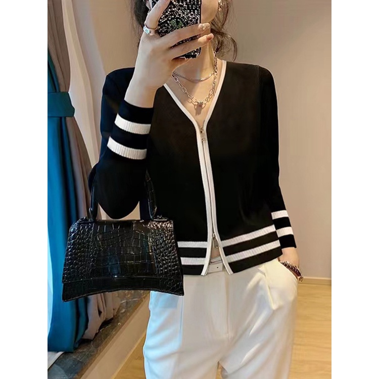 622275#Áo Dệt Kim Tay Dài Phong Cách Phương Tây Thời Trang Mùa Thu Mới 2022 Dành Cho Bạn Nữ