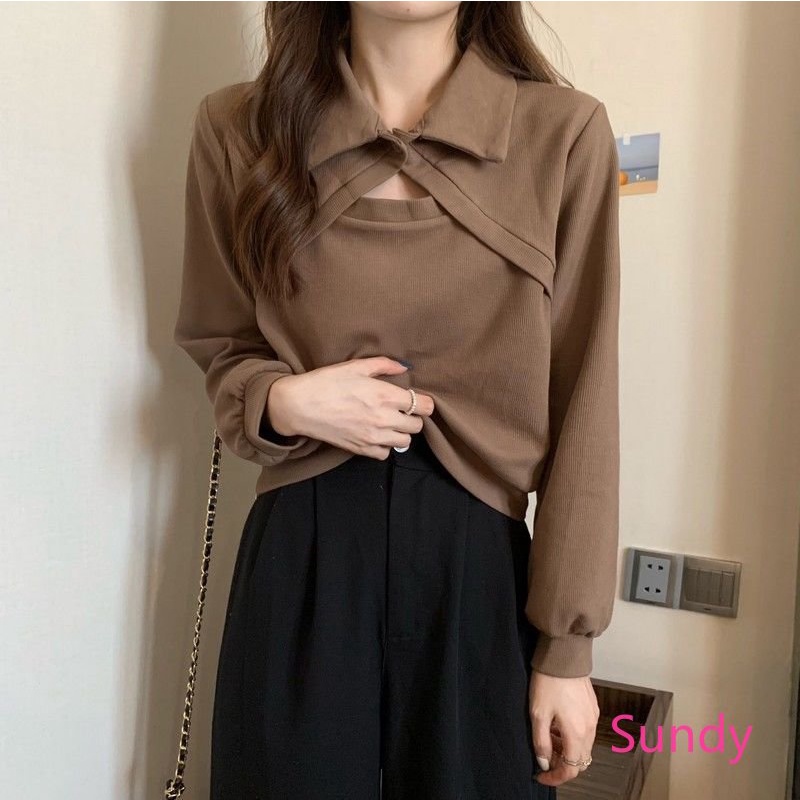 Áo Sơ Mi Tay Dài Plus Size Phong Cách Hàn Quốc Quyến Rũ Cho Nữ