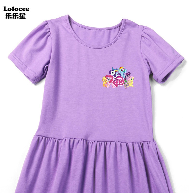 Baby Girls My little pony Pinkie pie in Dress Short Sleeve a-line Váy Thời trang cho Trẻ mới biết đi