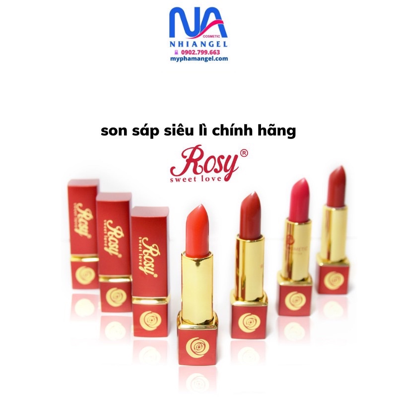son sáp rosy chính hãng đủ màu cho đôi môi đẹp
