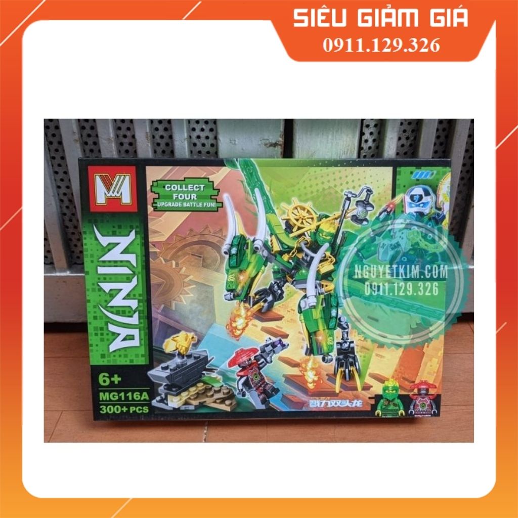 Lắp Ráp Xếp Hình Ninjago Movies Rồng Xanh Của LOYD 300 Khối MG116A