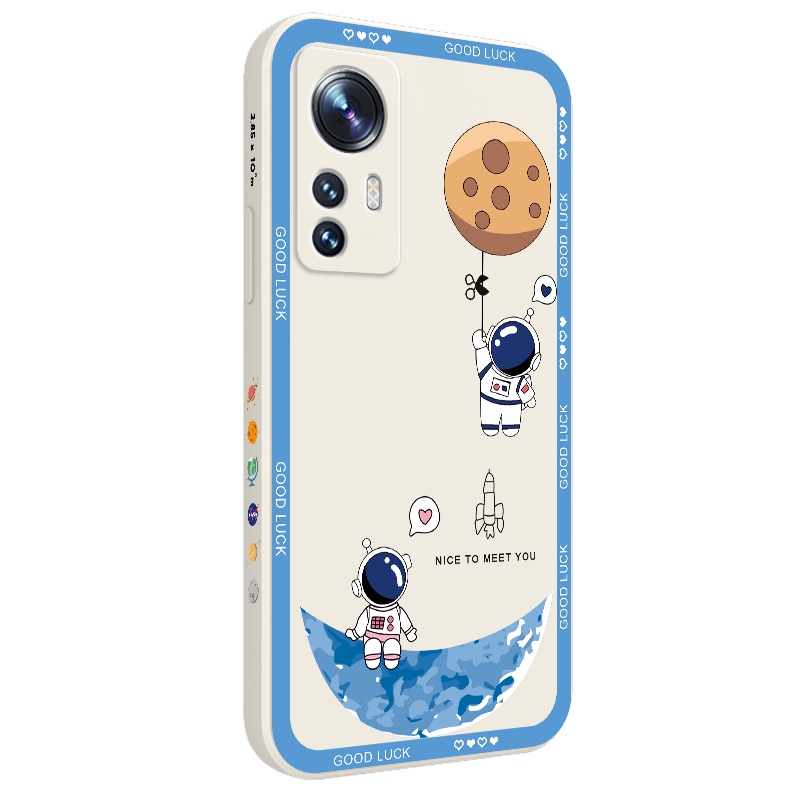 Ốp Điện Thoại Hình Phi Hành Gia Mặt Trăng Cho Xiaomi Mi 12 12X 12S 11 Pro Lite Ultra 11Lite