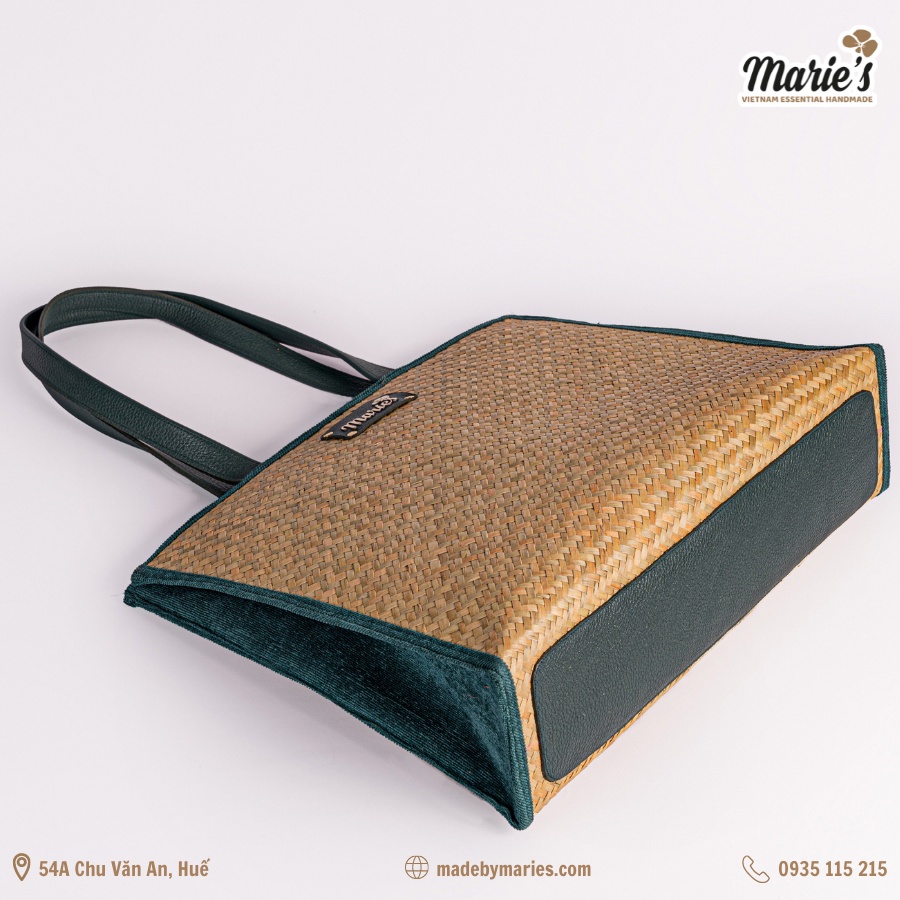 Túi xách nữ cỏ bàng Marie's túi handmade Fetta có ngăn chứa lớn thời trang