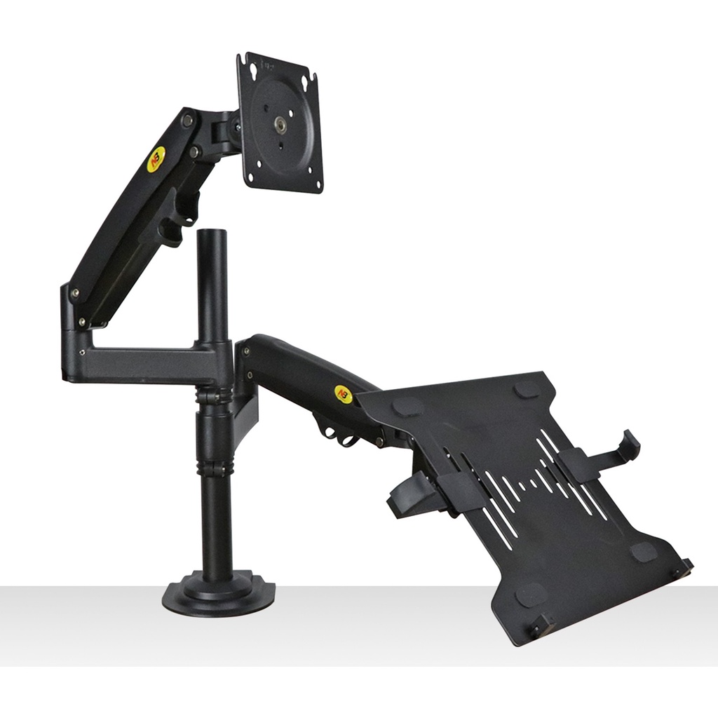 Combo Giá treo màn hình NB F80, NB F160, H180 Kèm Kẹp Đỡ Laptop FP2 Chính Hãng NB  Xoay 360 độ Tải trọng 9Kg 2021