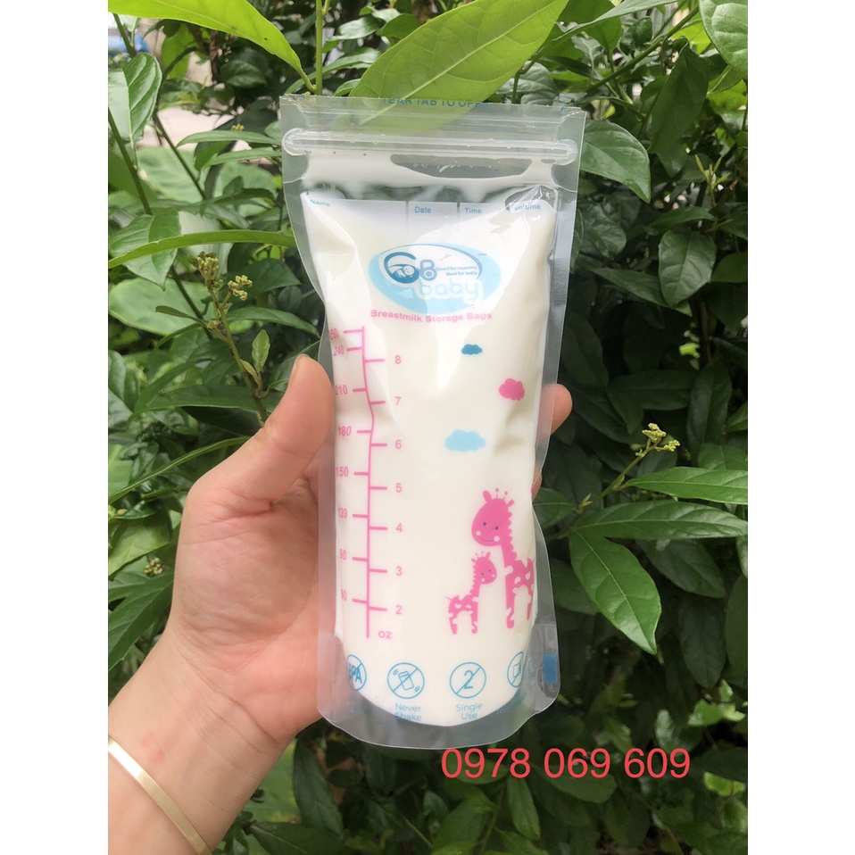 (Tặng 01 bút viết thông tin trên túi) 150 Túi trữ sữa GB Baby (3 hộp)