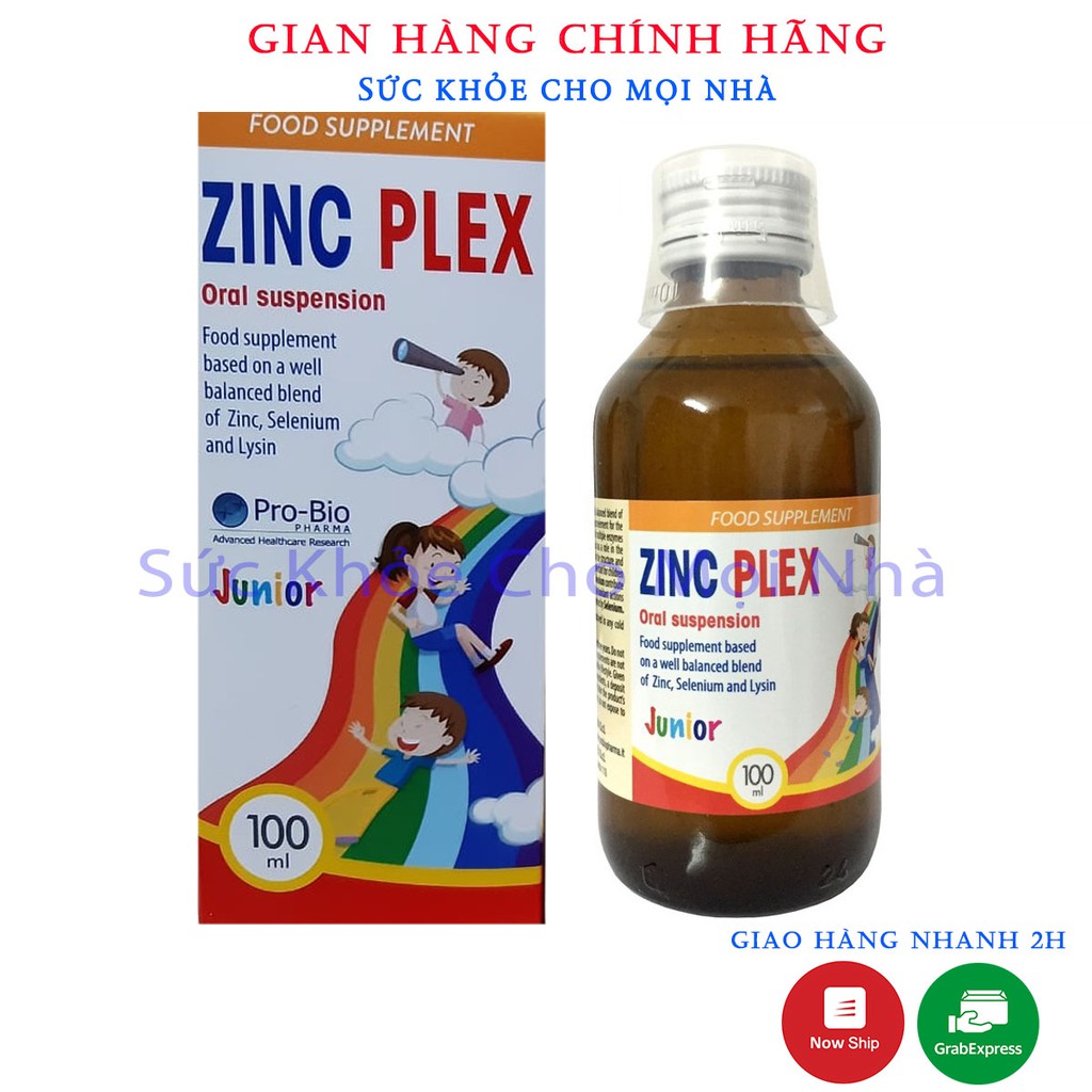 Zinc Plex.Siro Bổ Sung Kẽm  Và Các Vitamin Khoáng Chất Giúp Tăng Sức Đề Kháng Miễn Dịch Cho Bé