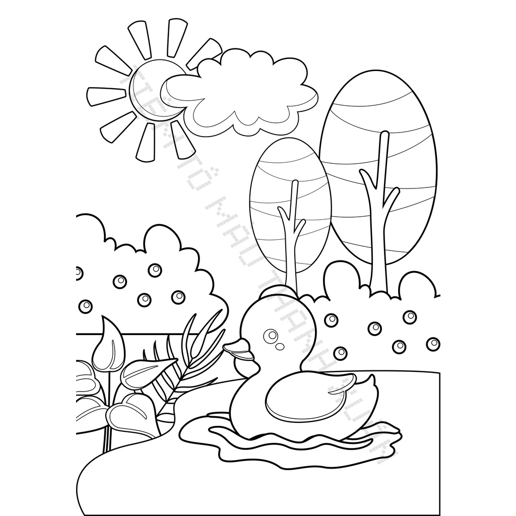 Set 10 Tờ Tranh Tô Màu Chủ Đề Nông Trại Tô Màu Sáp, Màu Chì - Tiệm Tô Màu Thanh Xuân