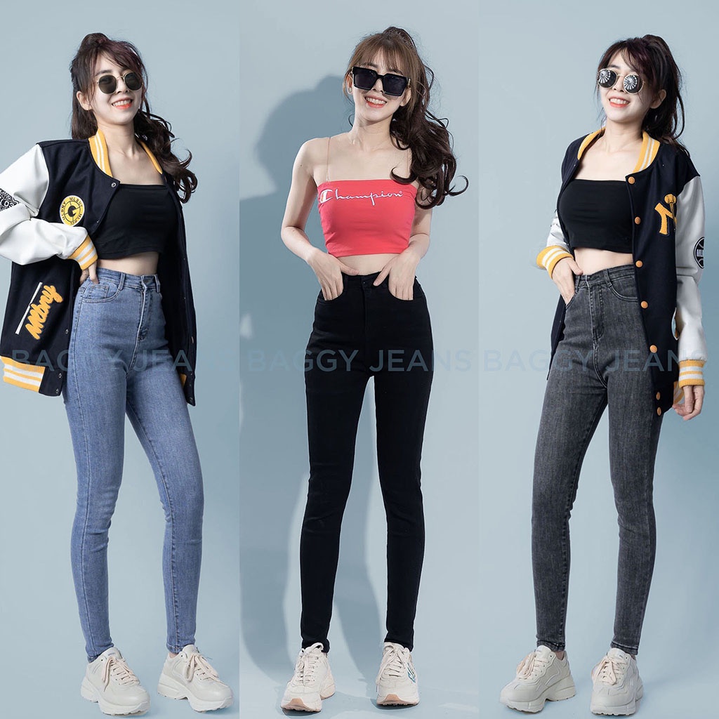 Quần Bò Nữ Tôn Dáng, Quần Skinny Jean Xắn Gấu