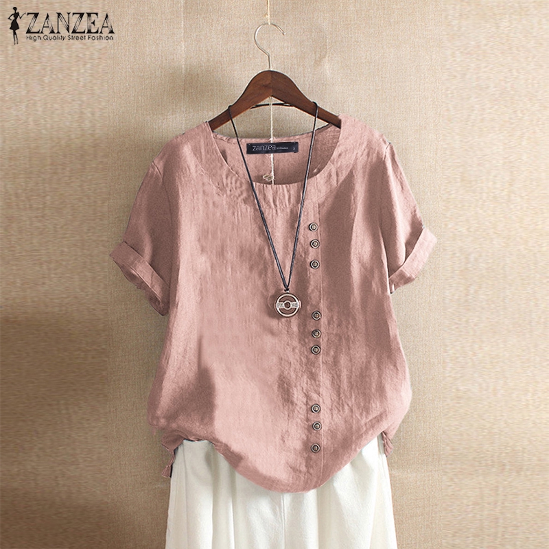 ZANZEA Áo blouse nút trước thời trang nữ tính