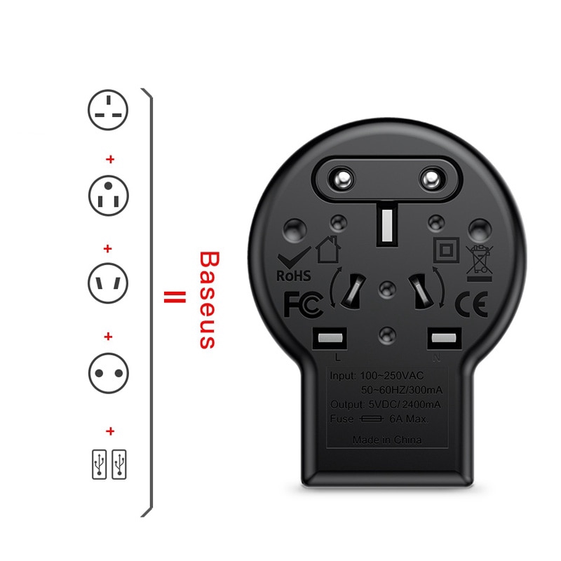 Bộ sạc USB du lịch Baseus cho điện thoại