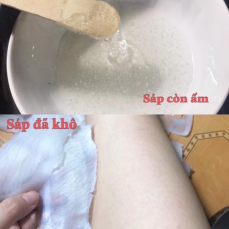 Combo sáp wax lông wax nóng nhập khẩu tặng chén silicon nấu sáp giúp làm sạch các vùng lông nách , tay , chân , bikini