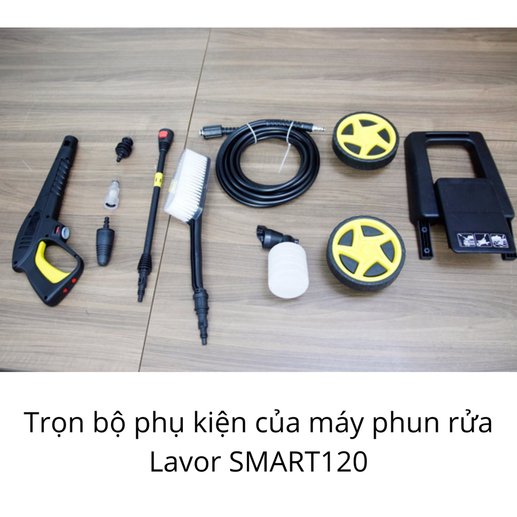 Máy phun rửa áp lực nước Lavor NINJA-PLUS130 động cơ chổi than đã bao gồm dây cấp nước, Bảo hành chính hãng 1 năm