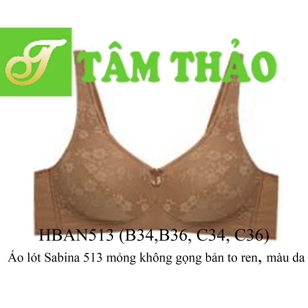 HBAN513 - Áo lót cao cấp Sabina mỏng không gọng bản to ren