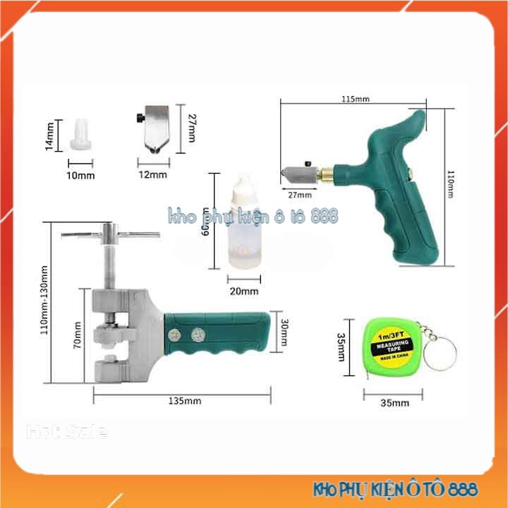 Bộ Dụng Cụ Cắt Gạch Men Cắt Kính