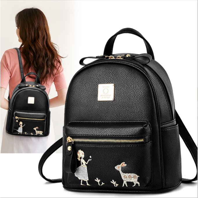 Balo da JASMIN NOIR đi học họa tiết thời trang dành cho nữ