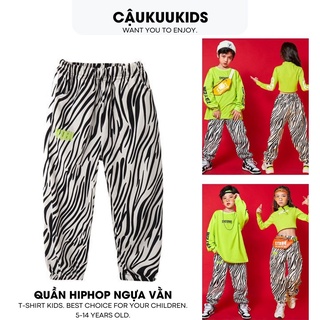 Quần hiphop ngựa vằn, jogger thể thao unisex hàng Quảng Châu.