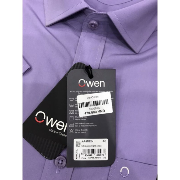 Áo sơmi owen tay ngắn cao cấp hàng chính hãng