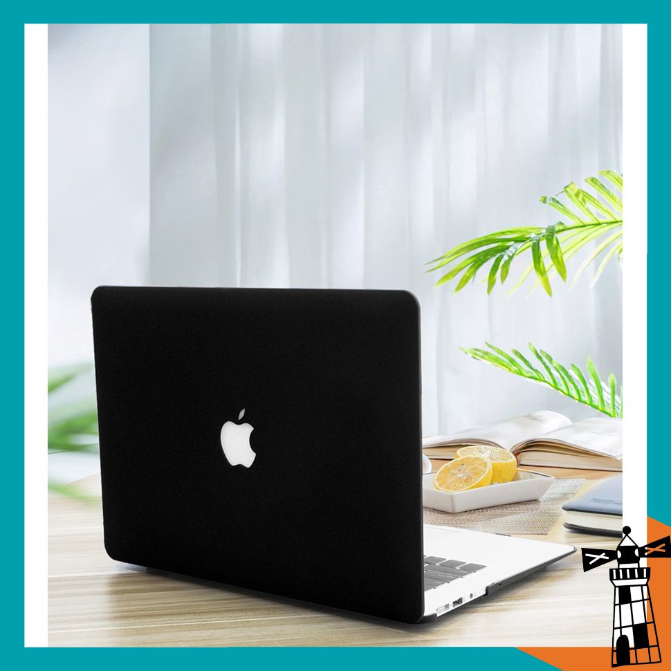 Case ,Ốp Macbook Màu Đen (Mịn) (Tặng Kèm Nút Chống Bụi + Bộ kẹp chống gãy sạc)