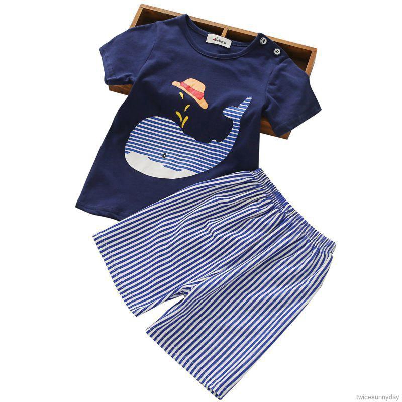 Set Quần Áo Hoạt Hình Xinh Xắn Dành Cho Bé Trai