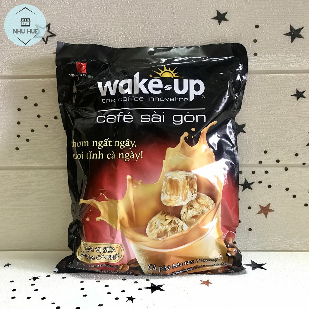 Cà phê VinaCafe Wake up Sài Gòn (túi 24 gói x 19g)