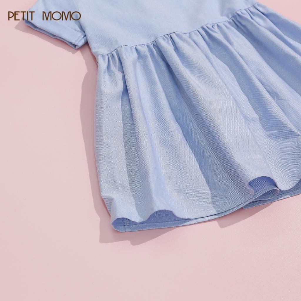 Váy Xòe Cho Bé Gái PETIT MOMO Chất Vải Thô Cotton Thoáng Mát Họa Tiết Kẻ Sọc, Caro Dễ Thương H180