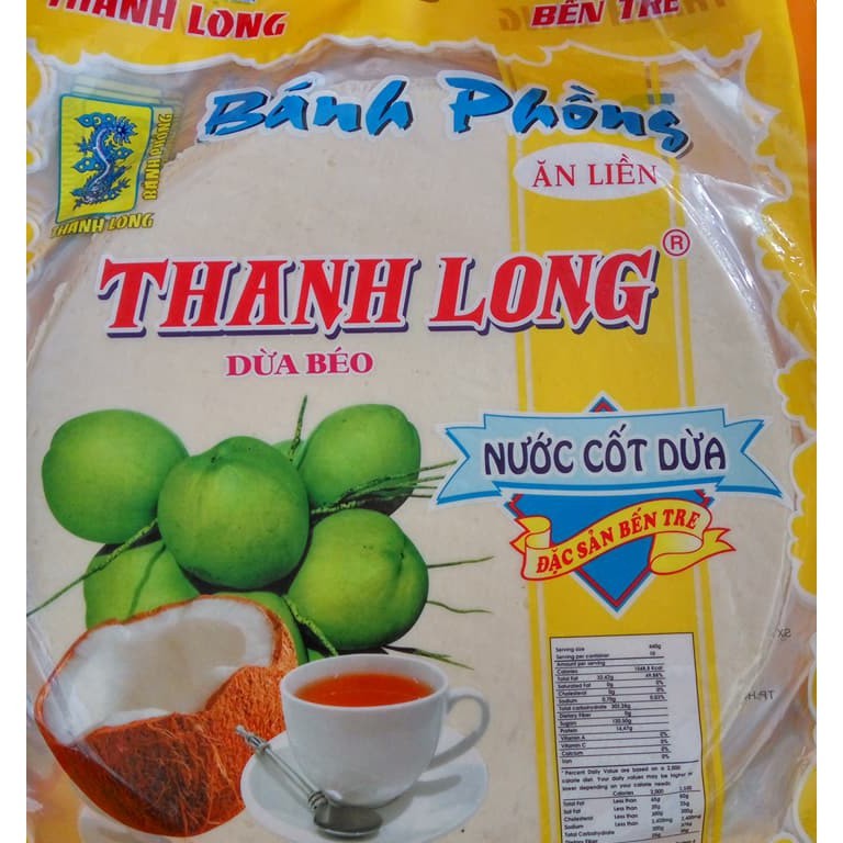 Bánh tráng sữa nước cốt dừa Thanh Long 420g