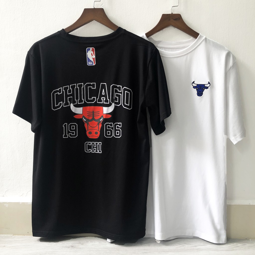 Áo thun nam nữ NBA CHICAGO logo thêu, áo phông tay lỡ unisex, Dricco_official