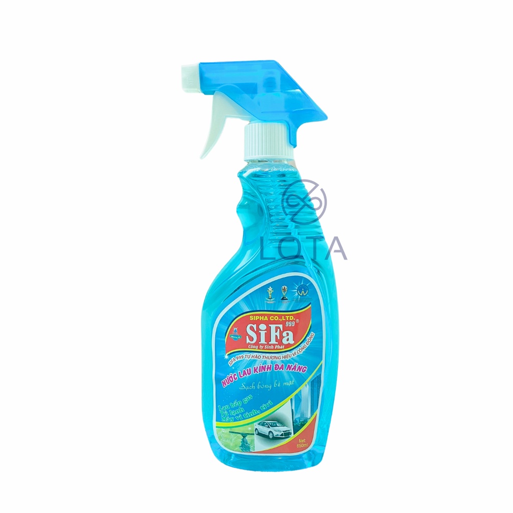 NƯỚC RỬA KÍNH SIFA 650ML, bình xịt tẩy rửa đa năng, vệ sinh nội thất nhà cửa bếp phòng tắm, lau chùi sạch hàng tốt rẻ