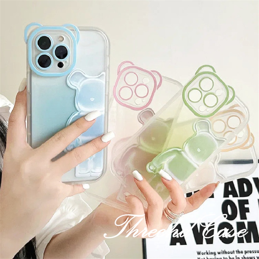 Ốp Điện Thoại Mềm Họa Tiết Gấu Hợp Thời Trang Cho iPhone 14 13 12 11 Pro Max SE2020 X XR Xs Max 7 8 Plus