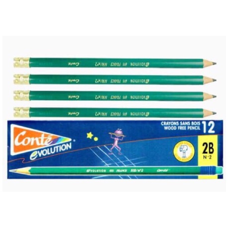 12 cây Bút Chì 2B, Bút chì xanh Conte Pháp Viết Chì Xanh Học Sinh Viết Chì Xanh Conte Pháp