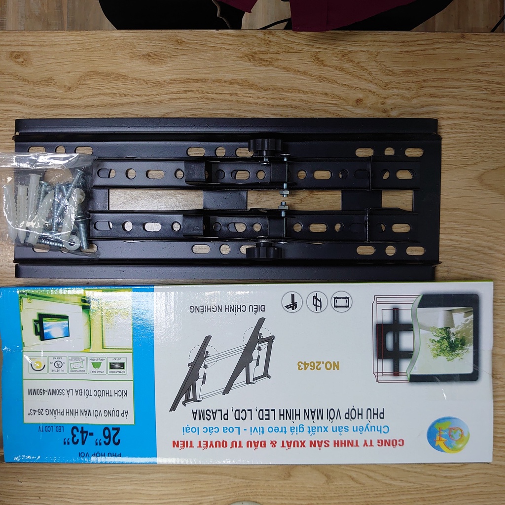 GIá treo tivi nghiêng gật gù điều chỉnh góc dễ dàng từ 26-43ich