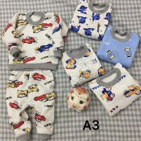 Combo 3 bộ nỉ bông cho bé