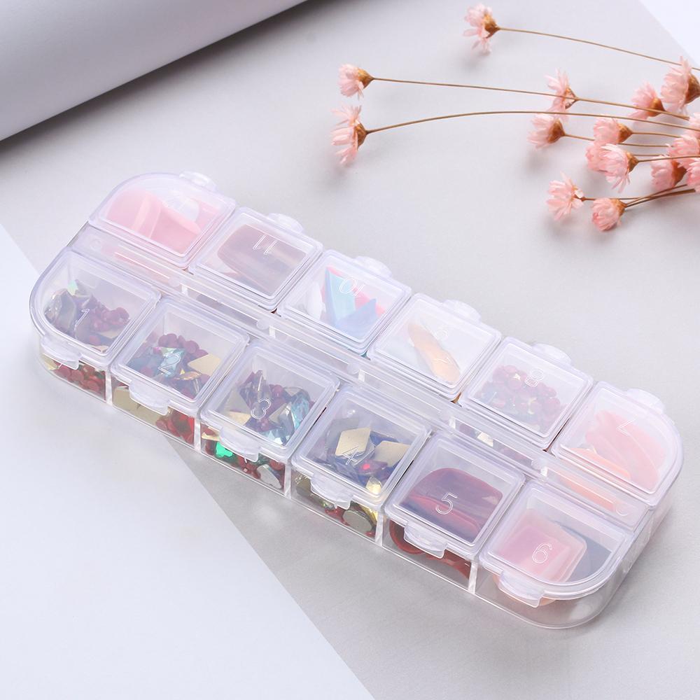 Hộp Đựng Thuốc 12 Ngăn 1 Màu Trơn Tiện Dụng