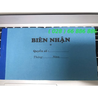Biên nhận 1 liên size A5. Do văn phòng phẩm Hiếu Cường cung cấp