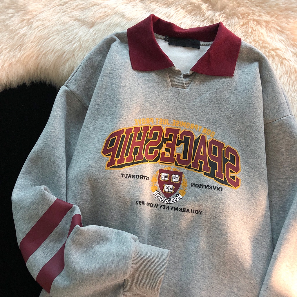 [Hàng Order] Áo Polo SPACESHIP có cổ ULzzang form rộng dài tay dày dặn Unisex mới nhất thu đông 2021 PL009 | BigBuy360 - bigbuy360.vn