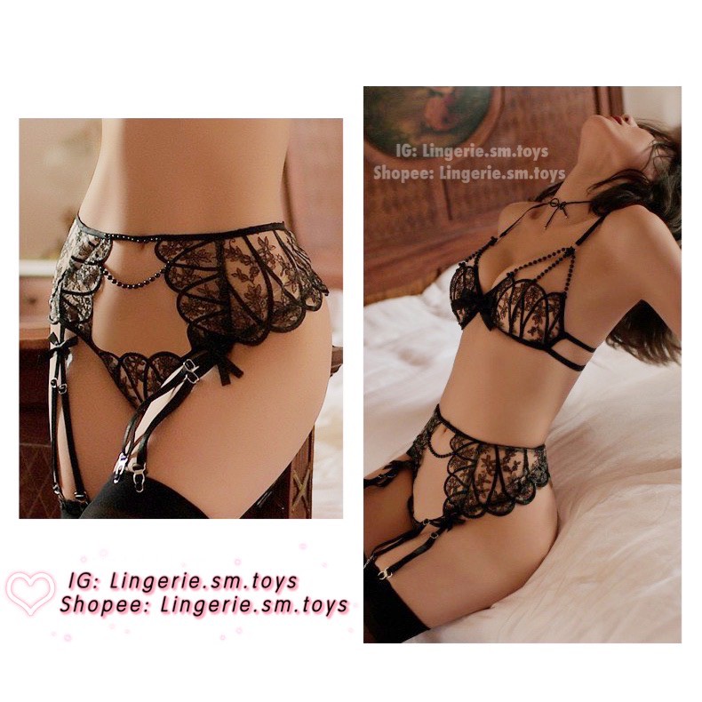 Mã MY9835 Cúp Ngực Ren Ngọc Đen <VIDEO+ẢNH THẬT>- Nội Y Sexy - Đồ Lót Ren Hoa Gợi Cảm -Cosplay Sexy | BigBuy360 - bigbuy360.vn