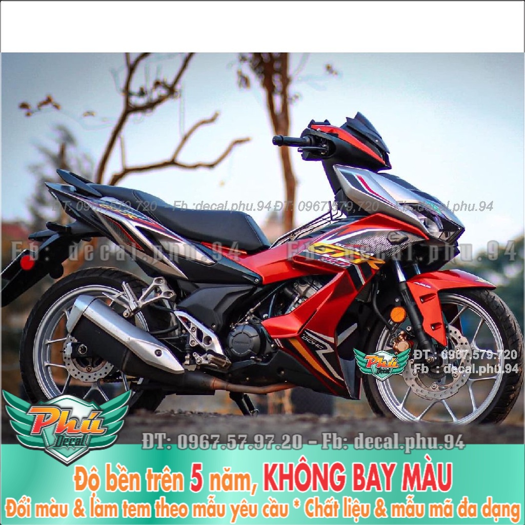Tem Rời Winner X GTR đỏ đen tổ ong (K) -1