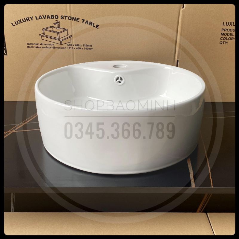 Chậu rửa mặt - Lavabo tròn đặt bàn 608