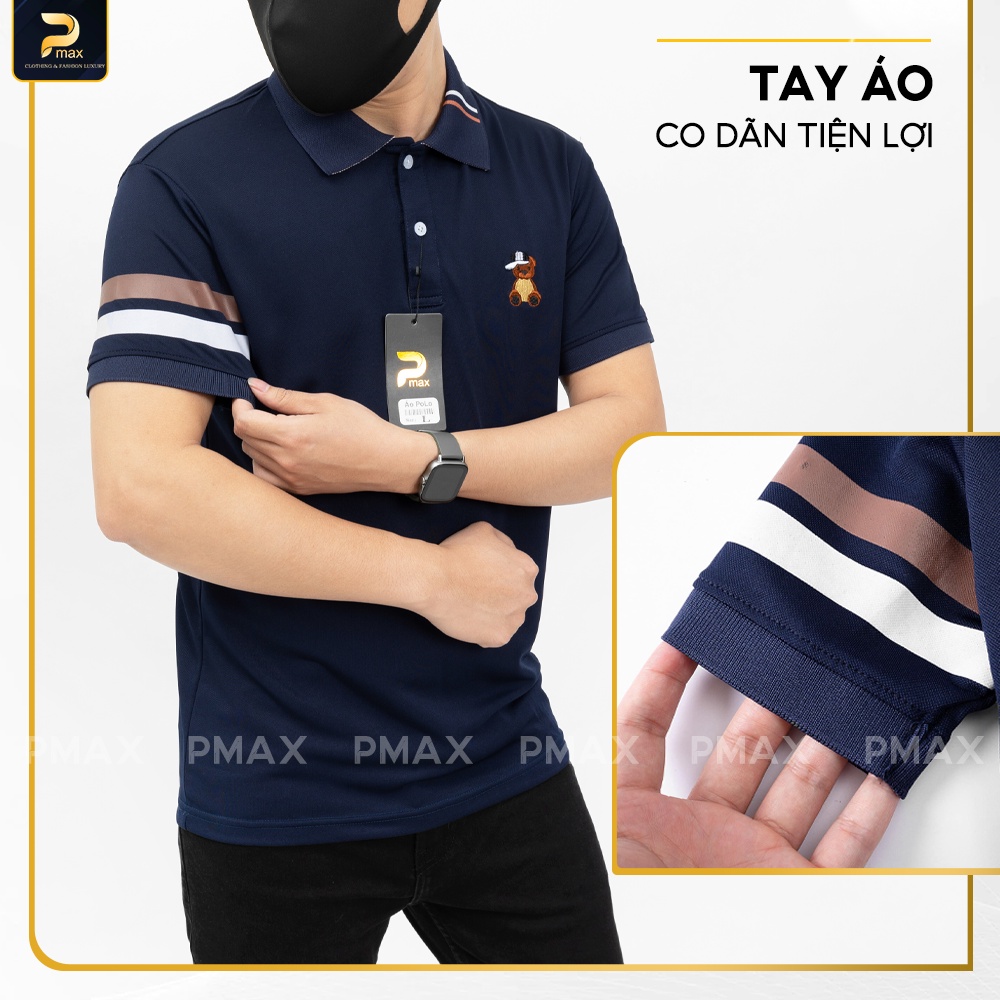 Áo polo nam cổ bẻ gấu Teddy PMAX thun basic ngắn tay chất CVC cá sấu vải mát trẻ trung (5 màu)