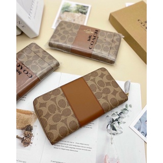 Ví dài C Accordion Zip Wallet xuất xịn full box làm quà