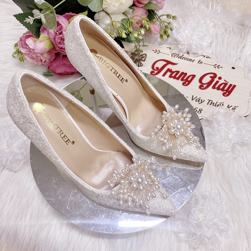 GIÀY CƯỚI GIÀY THIẾT KẾ ĐÍNH NGỌC CAO CẤP ( hàng thiết kế thủ công theo yêu cầu khách chắc chắn khi đặt hàng giúp shop)