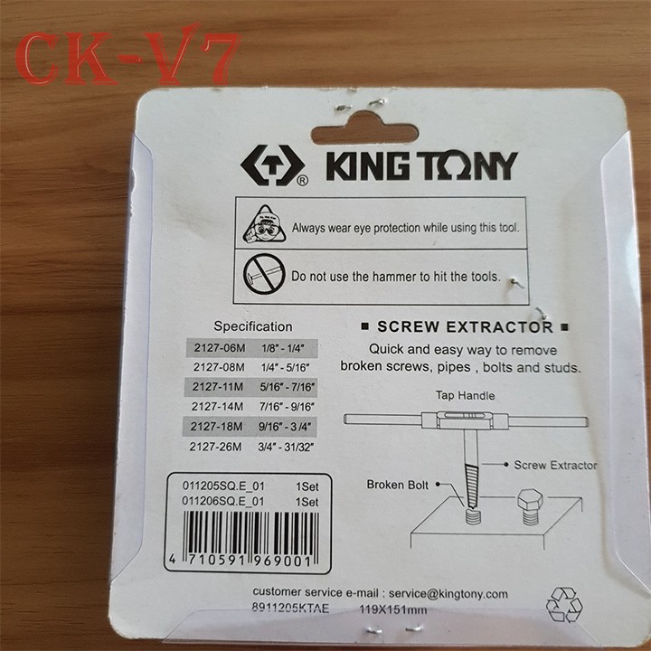 Mũi Vặn Tháo Ốc Gãy,Vít Toét,KINGTONY (5 Món Hàng Chính Hãng)