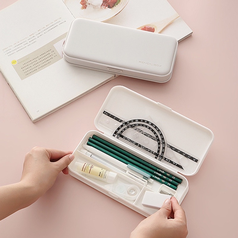 hộp bút bóp viết basic style muji đựng siêu nhiều bút
