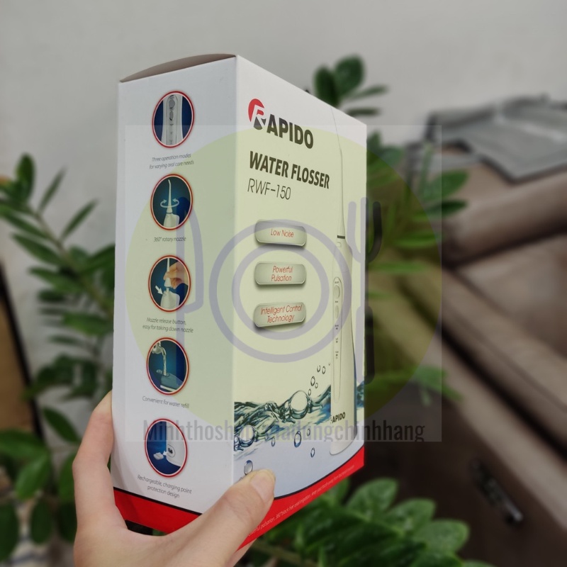Máy tăm nước cầm tay Rapido RWF150, RWW300 công nghệ vệ sinh răng miệng của Đức, bảo hành 12 tháng