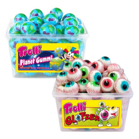 Túi 4 viên Kẹo dẻo Trolli hình con mắt hàng nội địa Đức