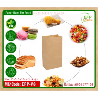 500  túi gà rán , khoai lắc đáy 15*5,5 cao 16cm